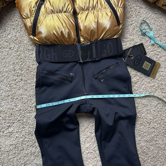 Goldbergh Snowball Puffer Ski Suit Jumpsuit NWT US 8 Waterproof Insulated Gold - Picture 11 of 13